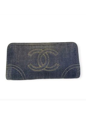 Chanel Denim Wallet CC Cardholder Large